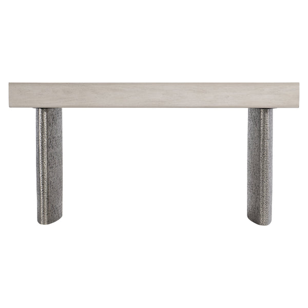 Bernhardt Bernhardt Sereno Desk In Lutra Walnut With Fuso Cast-Aluminum Legs, Soft-Close Drawer, Rustic Modern Elegance D29511