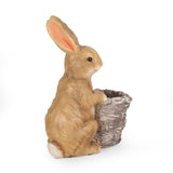 Christopher Knight Home® - Noble House - Tooke Outdoor Decorative Rabbit Planter, White and Brown