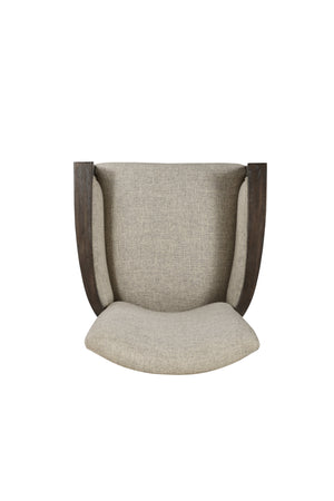 A.R.T. Furniture Set Of 2 - Woodwright Racine Transitional Upholstered Accent Chair In Lloyd Brown With Quilted Leather Detail - Set Of 2 Brown, Gray Parawood Solids,Quarter Sawn White Oak Veneer,Quilted Top,Grain Leather,And Upholstery 253207-2315