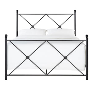 Homelegance By Top-Line Mila Double X Black Metal Bed Black Metal