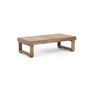 English Elm Christopher Knight Home® - WESTCHESTER Acacia Coffee Table for Outdoor Patio, Rustic Slat Top with Sled Legs, Durable 38.5"W 69079.00BBGE