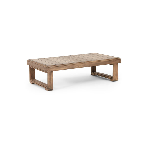 English Elm Christopher Knight Home® - WESTCHESTER Acacia Coffee Table for Outdoor Patio, Rustic Slat Top with Sled Legs, Durable 38.5"W 69079.00BBGE
