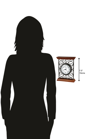 Hekman Furniture 645632 Exquisite Mildred Tabletop Clock - Elegant Old-world Design With Warm Wood & Metal Accents  Mildred Tabletop Clock 645632