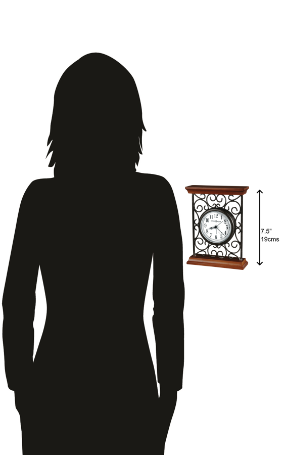 Hekman Furniture 645632 Exquisite Mildred Tabletop Clock - Elegant Old-world Design With Warm Wood & Metal Accents  Mildred Tabletop Clock 645632