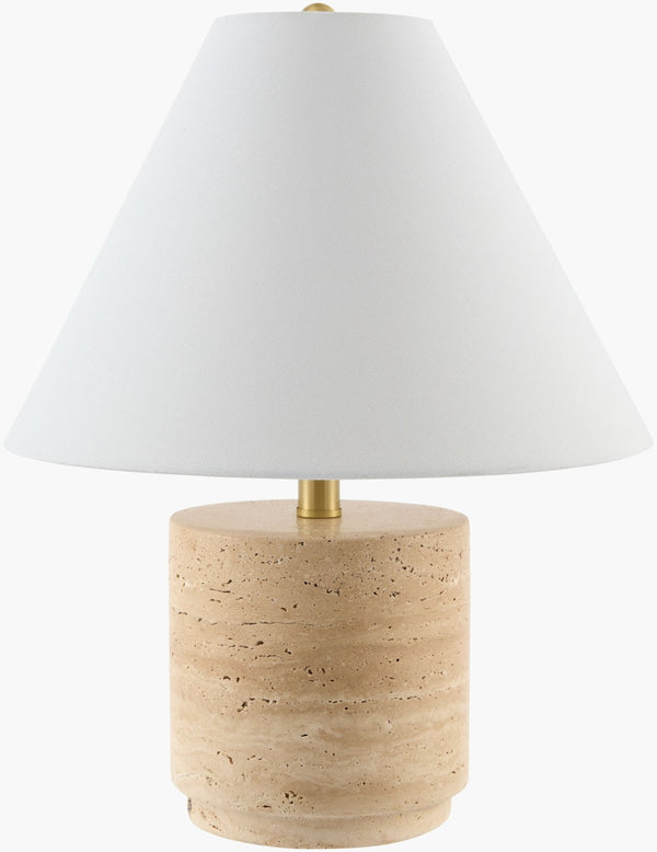 Livabliss Travera Bohemian Accent Lamp Felt Metal Linen Shade Artisan Glow for Bedroom TVR-004