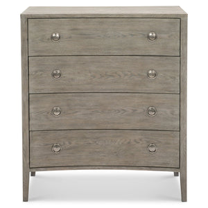 Bernhardt Bernhardt Albion Tall Drawer Chest In Rustic Brushed White Oak With Soft-Close Drawers & Pewter Pulls 311117