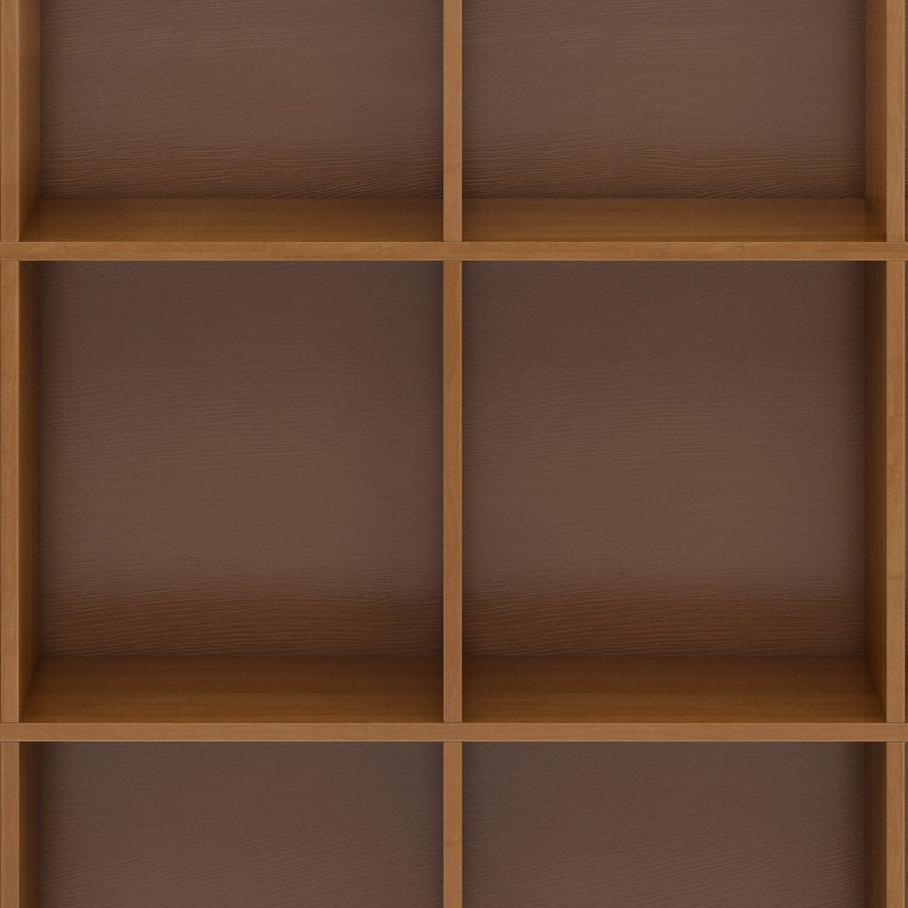 English Elm Artisan 12 Cube Storage Unit - Handcrafted Honey Brown Wood Shelving For Versatile Home Organization B136P158416
