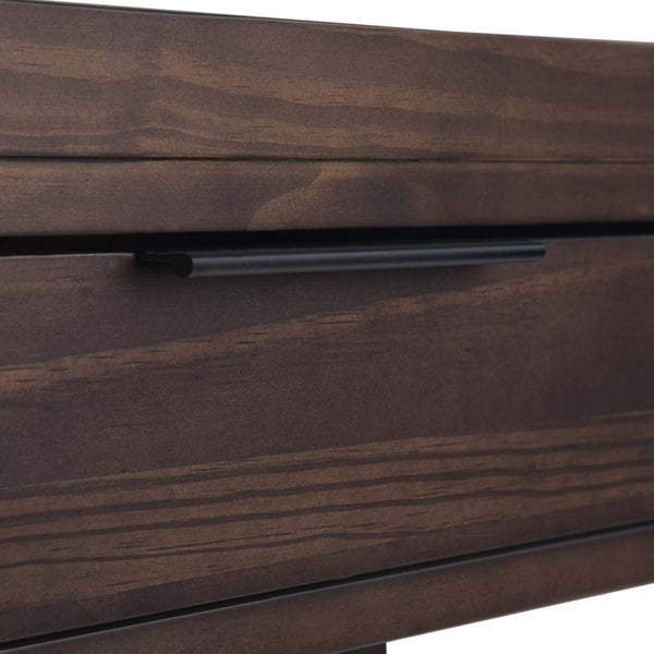 English Elm Hollander Desk - Handcrafted Warm Walnut Brown Finish With Storage For Home Office & Gaming Needs B136P158686