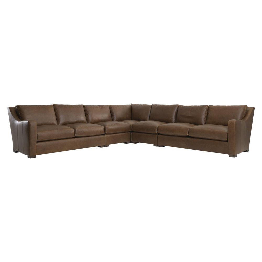 Bernhardt Bernhardt Ventura Leather Sectional With Deep Cushions, Tall Back & Sweeping Arms For Lasting Comfort And Style K1974