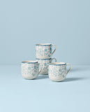 Lenox Butterfly Meadow Cottage Mugs, Set of 4 Multi, BLUE PORCELAIN 894279