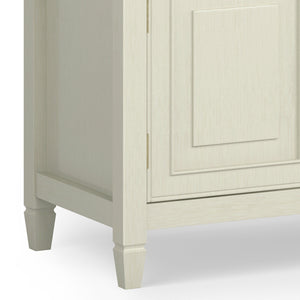 English Elm Connaught 72" Wide TV Stand with Cord Management, Solid Wood Chestnut Finish, Storage for TVs up to 80" White B136P158531