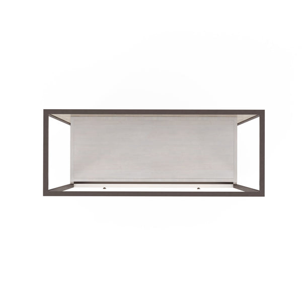 A.R.T. Furniture Mezzanine Etagere With 3 Floating Shelves, Drawer & Led Lighting - Dove Gray Finish For Elegant Storage Light Gray Parawood And Poplar Solids,Maple Veneer,Mirror,Steel 325401-2249