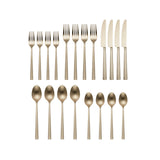 Lenox Oneida Robyn Satin Champagne Mist 20-Piece Flatware Set Metallic, STAINLESS METAL 897339