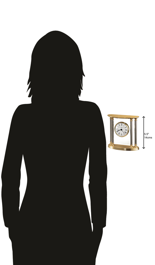 Hekman Furniture 645217 New Orleans Brass Table Clock With Elegant Design, Roman Numerals & Velvet Presentation Box Polished Brass New Orleans Tabletop Clock 645217