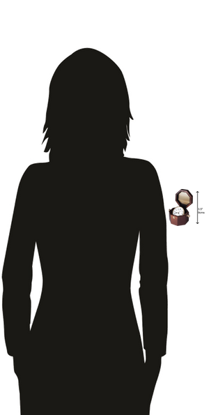 Hekman Furniture 645575 Oceana Nautical Table Clock - Elegant Windsor Cherry Design With Brass Gimbaled Movement Windsor Cherry Oceana Tabletop Clock 645575