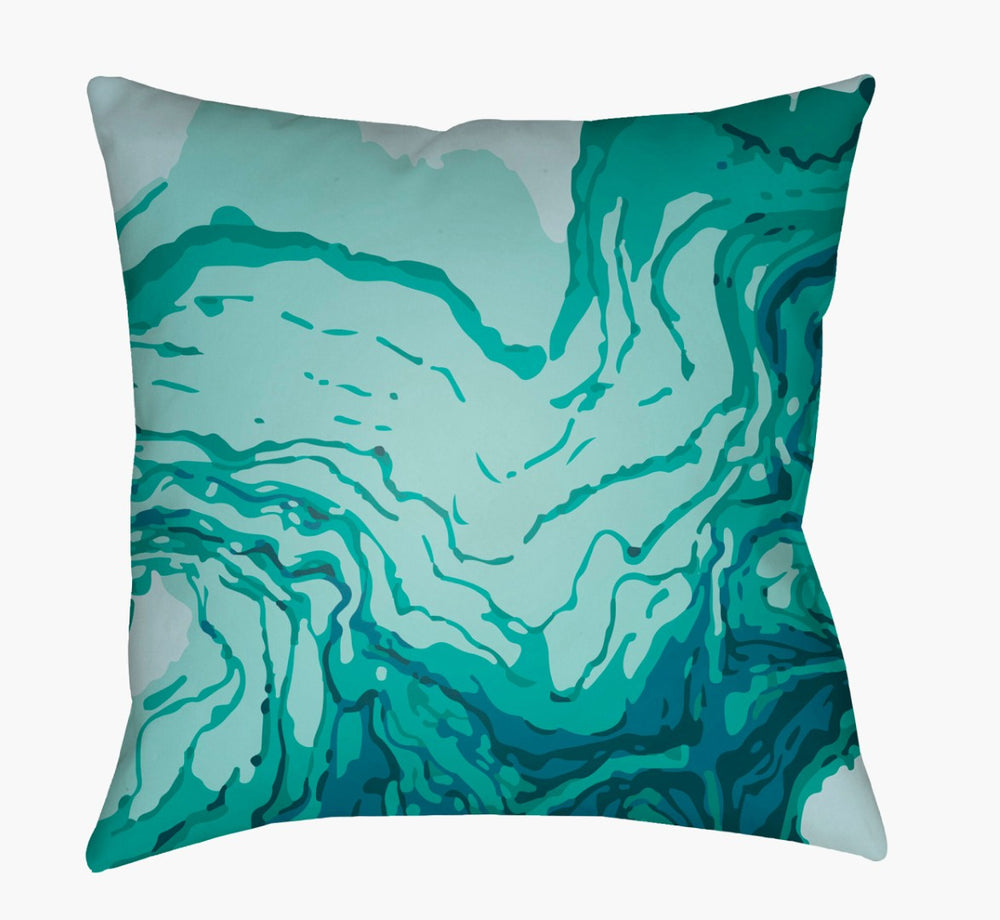 Livabliss Textures Woven Polyester Square Accent Pillow for Modern and Transitional Living Spaces Green, Seafoam 20"L x 20"W TX061-2020