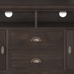 English Elm Redmond 72" Tv Media Stand In Brunette Brown - Elegant Solid Wood Design With Smart Storage Solutions B136P159537-GIGA