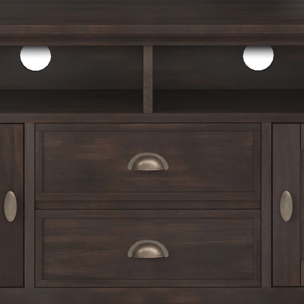 English Elm Redmond 72" Tv Media Stand In Brunette Brown - Elegant Solid Wood Design With Smart Storage Solutions B136P159537-GIGA