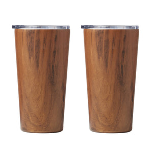 Lenox Cambridge 20 Oz Wood Stainless Steel Highballs, Set of 2 NO COLOR METAL EP54BLKPTCB2DS