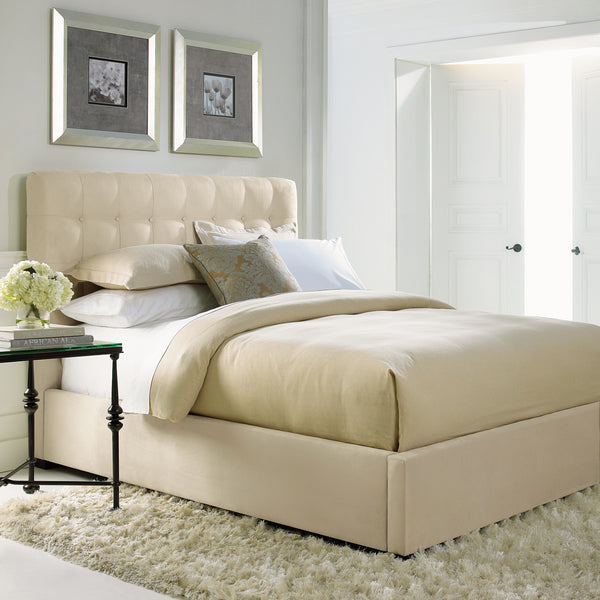 Bernhardt Avery Fabric Panel Bed Espresso Fabric, Wood K1466