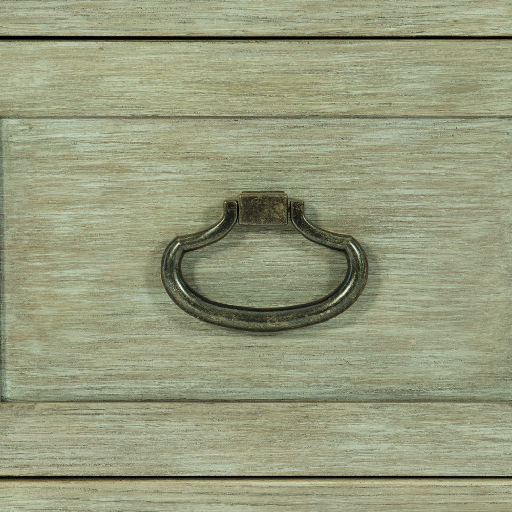 Bernhardt Bernhardt Santa Barbara Sandstone Dresser, 6-Drawer Cerused Oak Veneers, Vintage-Nickel Pulls, 69.75"W 385050