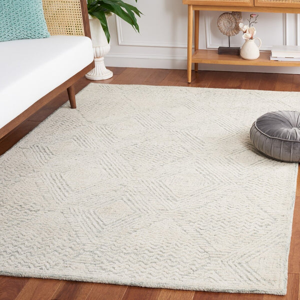 Safavieh Textural 301 Hand Tufted Contemporary Rug Grey / Ivory 8' x 10'