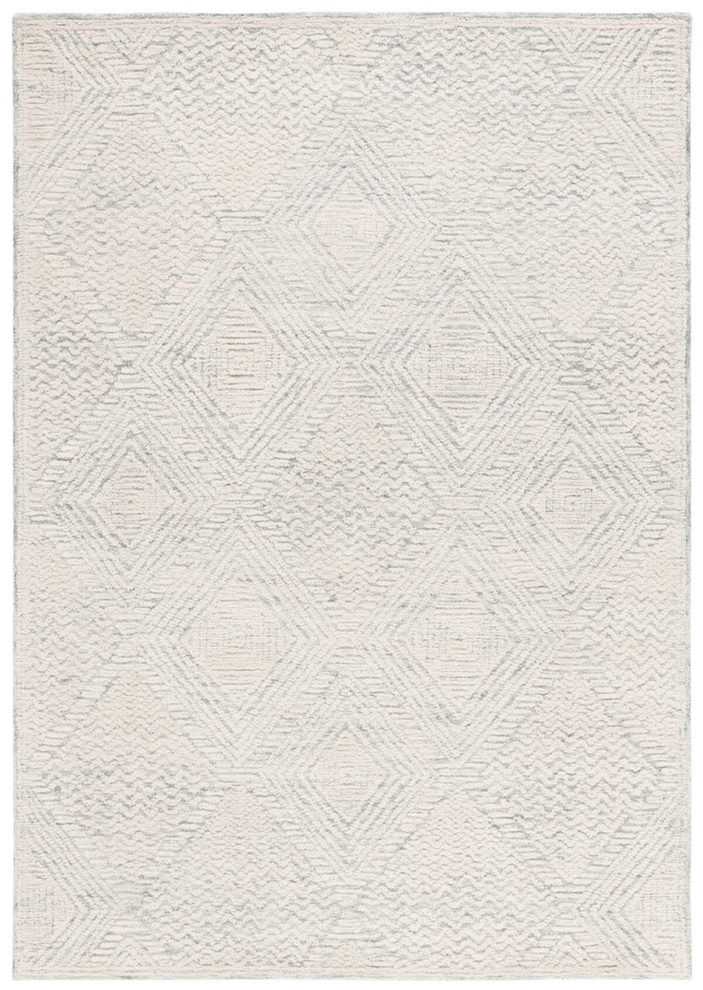 Safavieh Textural 301 Hand Tufted Contemporary Rug Grey / Ivory 2'-3" x 8'
