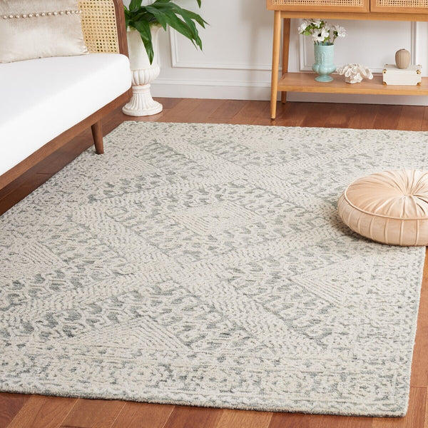 Safavieh Textural 302 Hand Tufted Contemporary Rug Sage / Ivory 8' x 10'