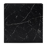 Homelegance By Top-Line Blaise Faux Marble Coffee Table with Casters Black Marble