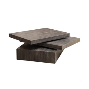 English Elm Christopher Knight Home® - MODERNESQUE Rotating Coffee Table Black MDF — Space-Saving 35.5"x27.75" Modern Swivel Design, Stylish Storage 57023.00BLK