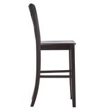 Homelegance By Top-Line Juliette X-Back Bar Height Chairs (Set of 2) Black Rubberwood