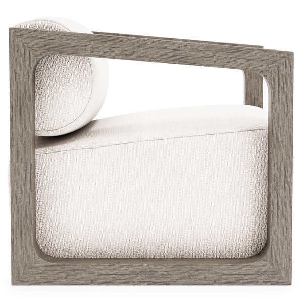 Bernhardt Bernhardt Leilani Swivel Chair — Weathered Teak Frame, Outdoor Comfort, 360° Rotation, Durable Fabric - Made to Order O4318SA