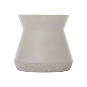 Bernhardt Bernhardt Nidra Round Accent Table — Sculptural Sand Grey Concrete Side Table, 18.25" Diameter, Modern Appeal 309127