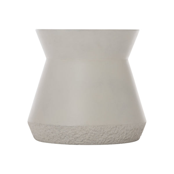 Bernhardt Bernhardt Nidra Round Accent Table — Sculptural Sand Grey Concrete Side Table, 18.25" Diameter, Modern Appeal 309127