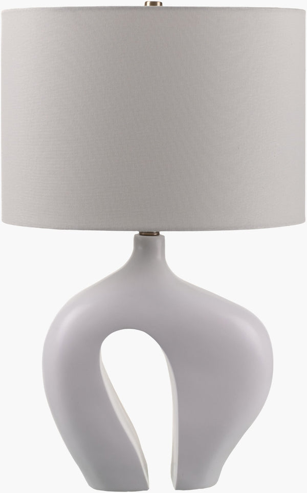 Livabliss Tonya Arts and Crafts Accent Lamp with Textured Resin Base and Warm Linen Shade TYA-001