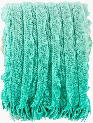 Surya Toya 50"W X 60"L Durable Acrylic Throw Blanket - Modern Charm For Your Home Decor, Spot Clean Only Pale Blue Acrylic,Acrylic Tya3010-5060