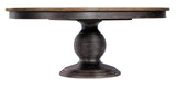 Americana Round Pedestal Dining Table w/1-22in leaf Black Americana Collection 7050-75203-89 Hooker Furniture