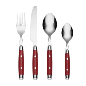 Lenox Cambridge Jubilee Red 16-Piece Flatware Set Red, RED METAL 07216CBWD32R