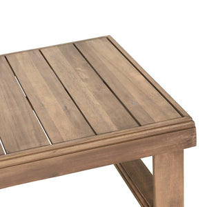 English Elm Christopher Knight Home® - WESTCHESTER Acacia Coffee Table for Outdoor Patio, Rustic Slat Top with Sled Legs, Durable 38.5"W 69079.00BBGE