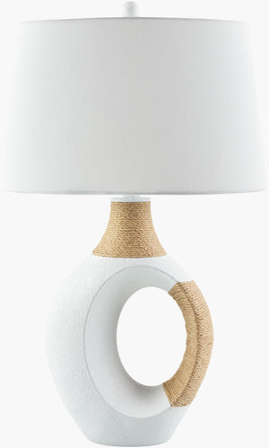 Livabliss Taiyan Resin Table Lamp with Dual Layer Linen Shade for Bedroom or Living Room TYN-001
