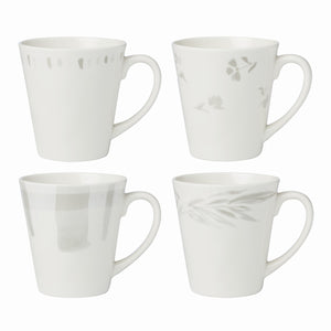 Lenox Oyster Bay Assorted Mugs, Set of 4 White, WHITE PORCELAIN 894094
