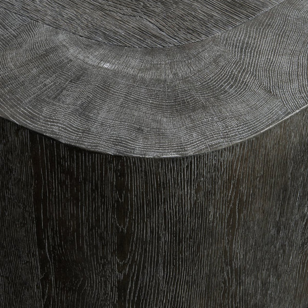 Bernhardt Bernhardt Boyle Sculptural Oak Cocktail Table With Porcini Top, Lower Shelf & Heavy-Duty Casters 565015