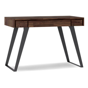 English Elm Lowry Small Desk - Handcrafted Distressed Charcoal Brown With Modern Industrial Style & Storage Solutions B136P158883
