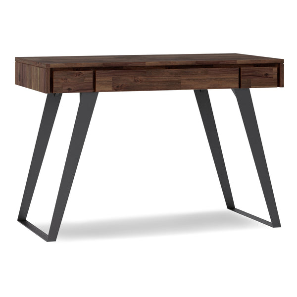 English Elm Lowry Small Desk - Handcrafted Distressed Charcoal Brown With Modern Industrial Style & Storage Solutions B136P158883