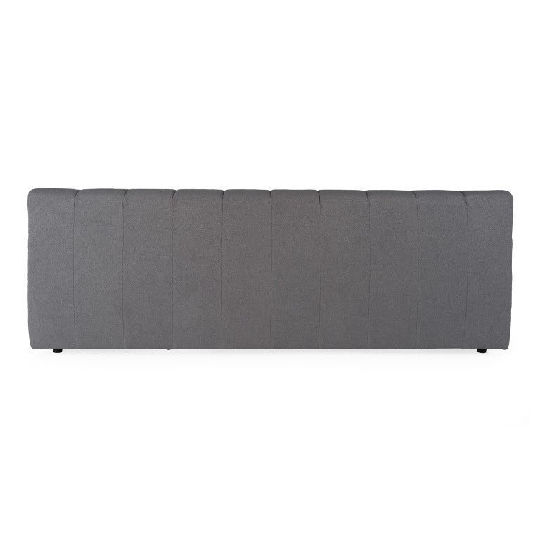 VIG Furniture Eastern King Divani Casa Tyree Grey Tufted Fabric Bedframe — Modern Upholstered Headboard, Solid Wood, No Box Spring Required (96"X100"X34") VGOD-DY-22116-GRY-EK