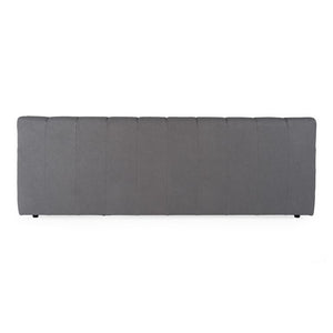 VIG Furniture Eastern King Divani Casa Tyree Grey Tufted Fabric Bedframe — Modern Upholstered Headboard, Solid Wood, No Box Spring Required (96"X100"X34") VGOD-DY-22116-GRY-EK