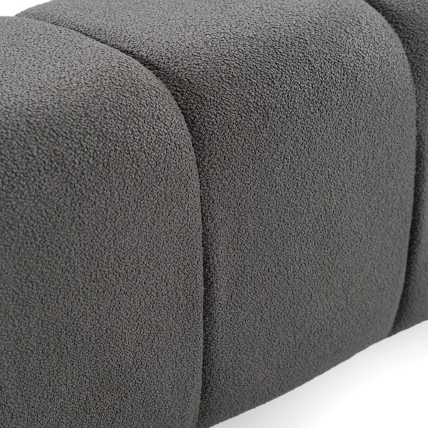 VIG Furniture Eastern King Divani Casa Tyree Grey Tufted Fabric Bedframe — Modern Upholstered Headboard, Solid Wood, No Box Spring Required (96"X100"X34") VGOD-DY-22116-GRY-EK