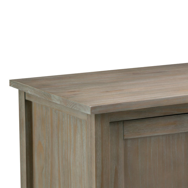 English Elm Warm Shaker Tv Media Stand - Handcrafted Distressed Grey, Rustic Charm With Ample Storage Solutions B136P159719-GIGA