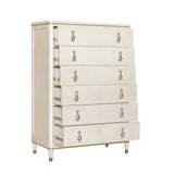 Grace 6-Drawer Chest White with Opulent Opal Finish P377124 Pulaski Furniture