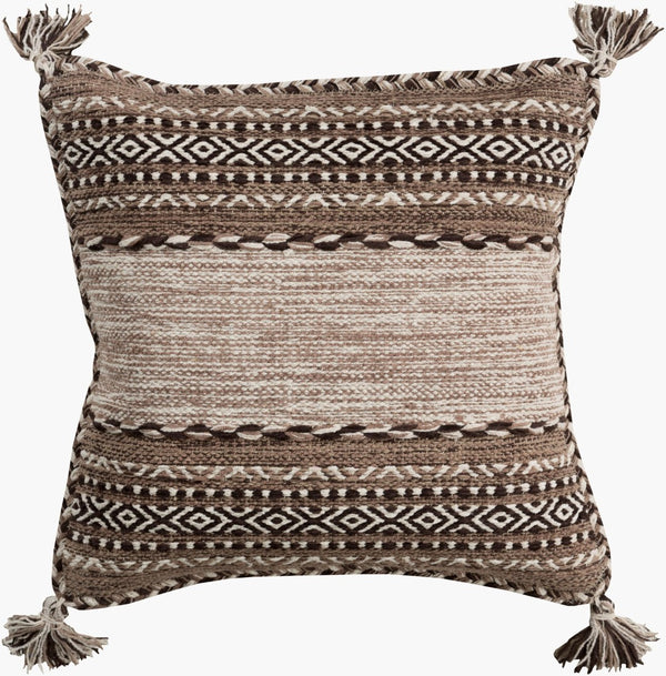 Livabliss Trenza Handcrafted Cotton Throw Pillow Bohemian Artisan Texture for Sofa or Bed TZ002-1818